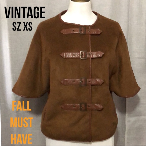Members Only Jackets & Blazers - Vintage Jacket-MicroFiber/Sherpa-XS-Brown-EUC